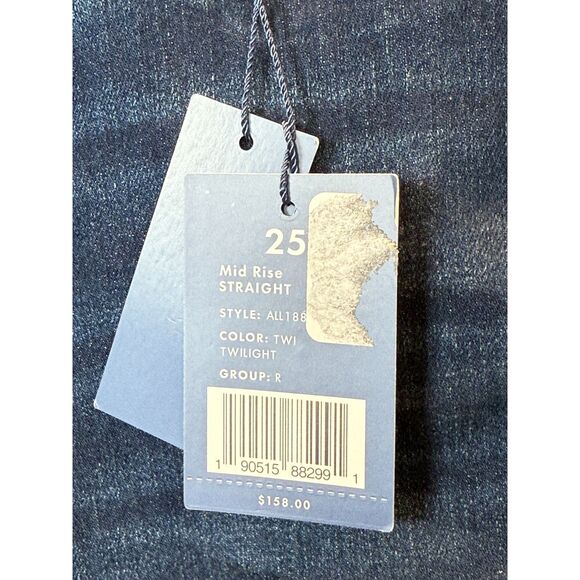 NIC+ZOE Women's Size 25 Twilight Mid Rise Straight Ankle Jeans - Picture 13 of 13